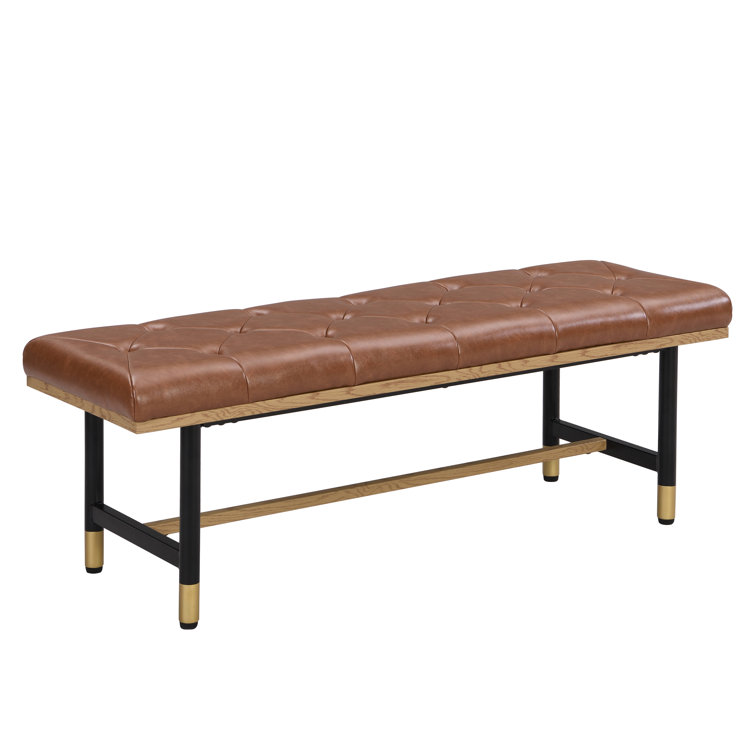 Ebern Designs Makayla Faux Leather Upholstered Bench Wayfair